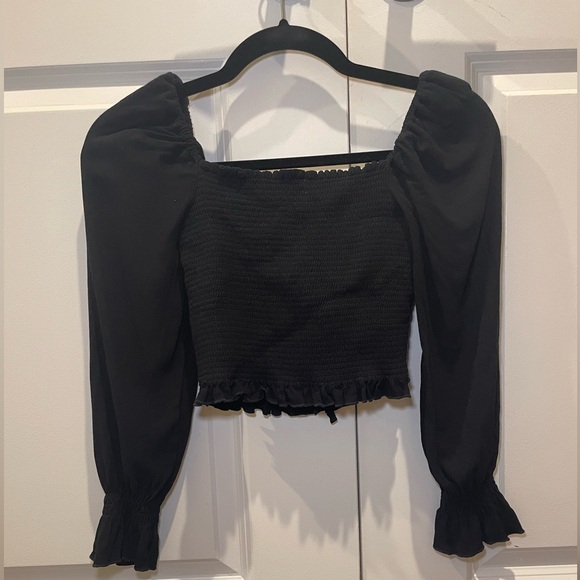 Aritzia Sunday Best Sinatra Blouse Black XS NWOT - Picture 2 of 3
